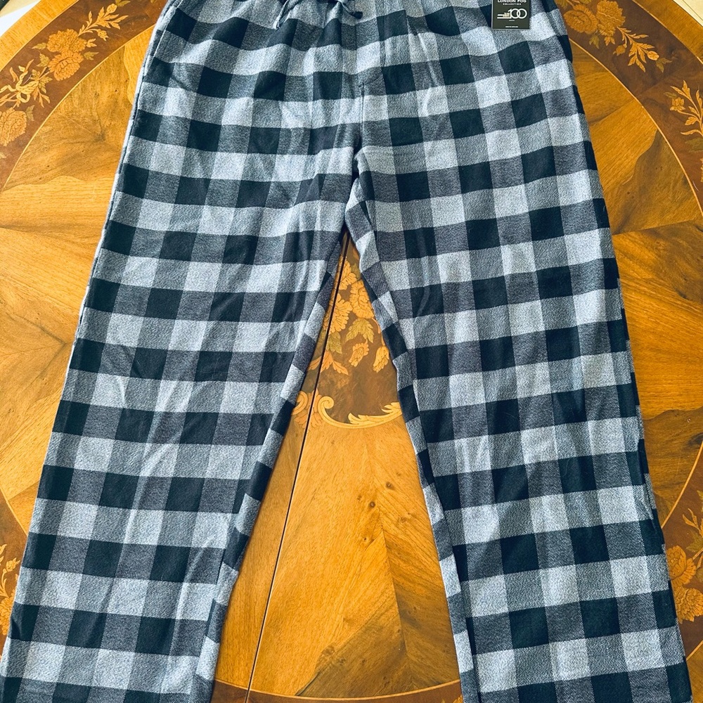 Men's Black and Blue Pants